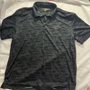 Greg Norman Black Performance Golf Polo Shirt Athletic Moisture Wicking XL102
